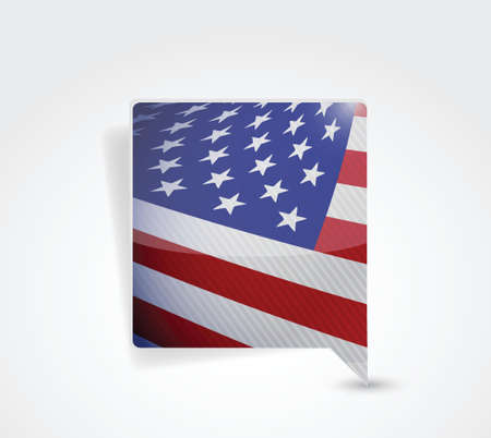 USA american message bubble illustration design over a white backgroundのイラスト素材