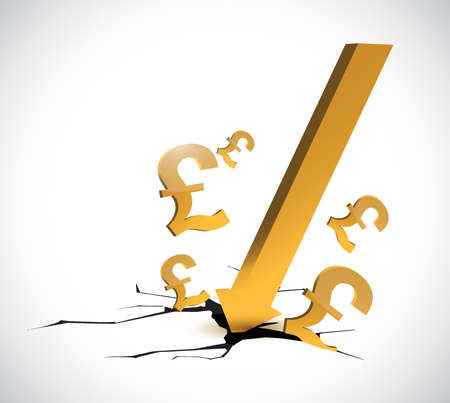 pound discounts currency concept illustration design over whiteのイラスト素材