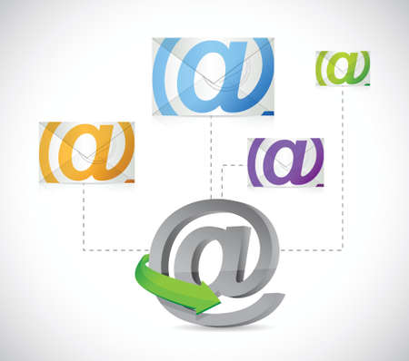 at symbol email communication concept illustration design over a white のイラスト素材