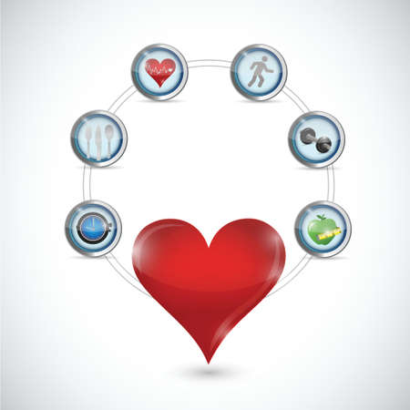 health care diagram illustration design over a white backgroundのイラスト素材