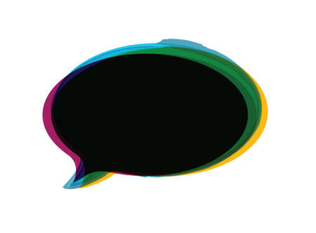 color border message bubble illustration design over a white backgroundのイラスト素材