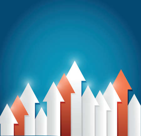 paper arrows background - creative business template illustration graphicのイラスト素材