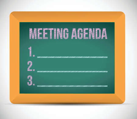 meeting agenda list illustration over a white backgroundのイラスト素材