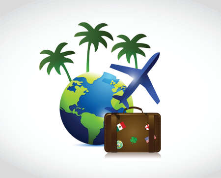 travel concept illustration design over a white backgroundのイラスト素材