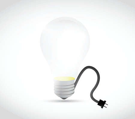 light bulb cable illustration design over a white backgroundのイラスト素材