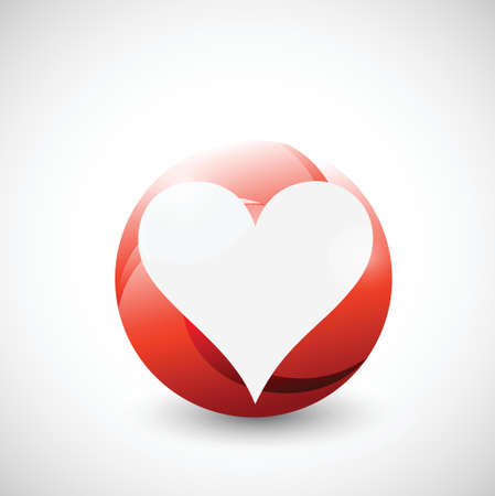 heart inside a circle illustration design over a white backgroundのイラスト素材