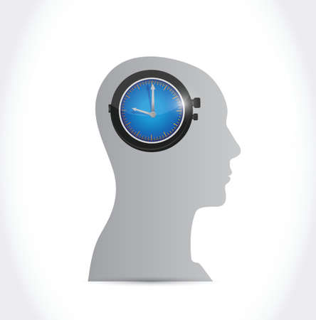 time in my mind illustration design over a white backgroundのイラスト素材