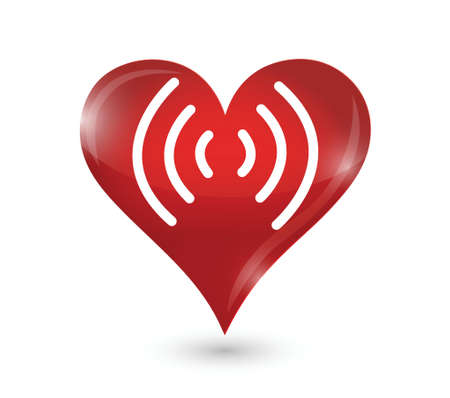 heart pulse illustration design over a white backgroundのイラスト素材