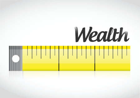 measure wealth concept illustration design over a white backgroundのイラスト素材