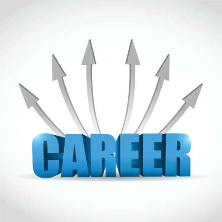 career destinations concept illustration design over a white backgroundのイラスト素材