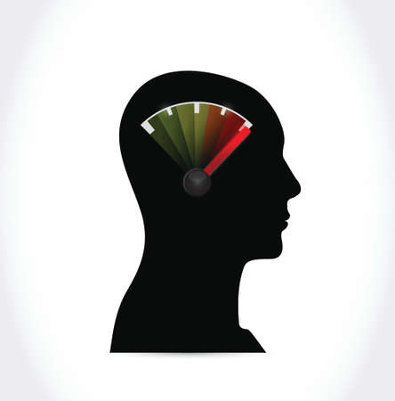 head and gas tank illustration design over a white backgroundのイラスト素材