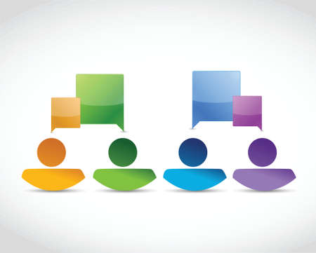 color people avatar communication illustration design over a white backgroundのイラスト素材