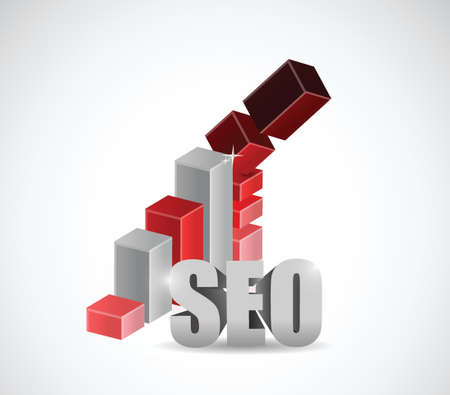 seo falling graph. business concept illustration design over a white backgroundのイラスト素材