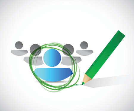 hiring selection concept illustration design over a white backgroundのイラスト素材