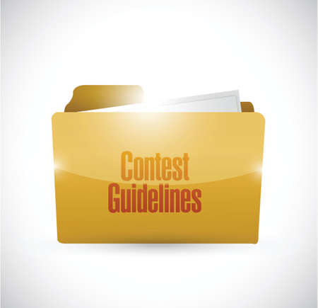 contest guidelines folder illustration design over a white background