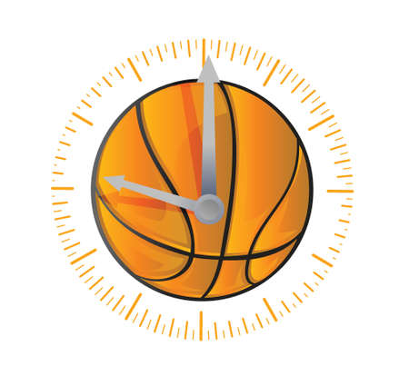 basketball watch illustration design over a white backgroundのイラスト素材