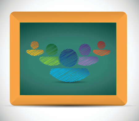 teamwork diversity illustration design over a white backgroundのイラスト素材