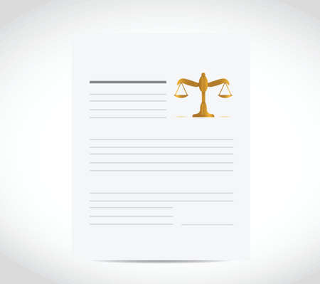 legal business document illustration design over a white backgroundのイラスト素材