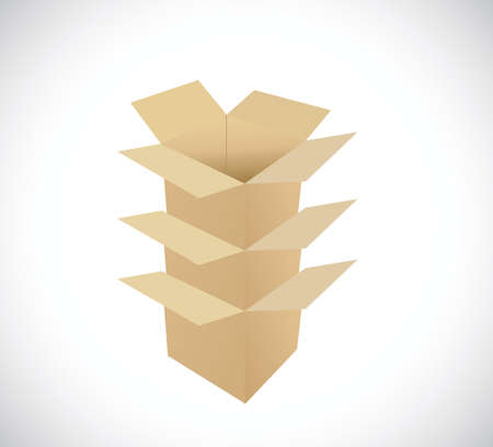 pile of boxes. illustration design over a white background