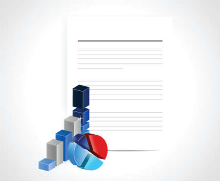 business documents illustration design over a white backgroundのイラスト素材