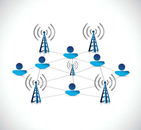 internet online network connection illustration design over a white background
