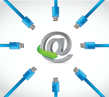 internet connection to internet concept illustration design over a white backgroundのイラスト素材