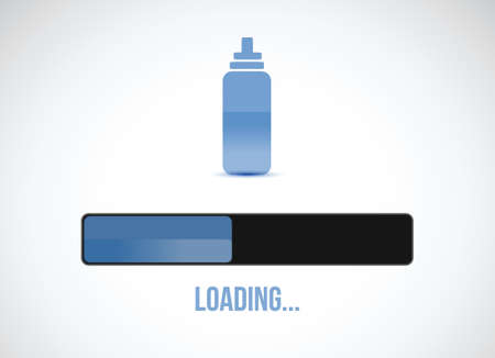 expecting a baby boy. loading concept. illustration design over a white background