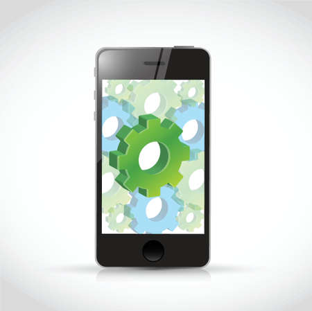 smart phone industrial concept illustration design over a white backgroundのイラスト素材