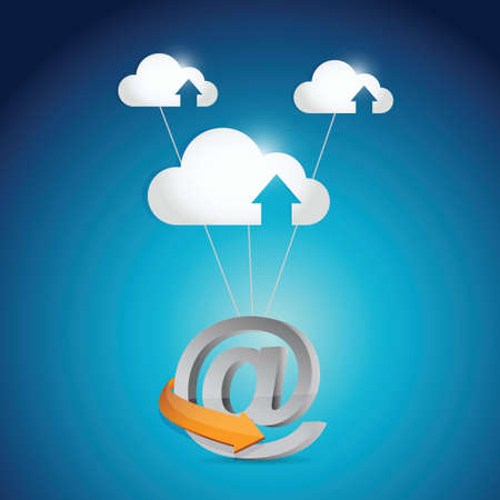 online cloud computing internet connection. illustration design over a blue backgroundのイラスト素材