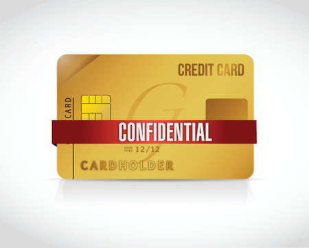 confidential credit card information illustration design over a white backgroundのイラスト素材