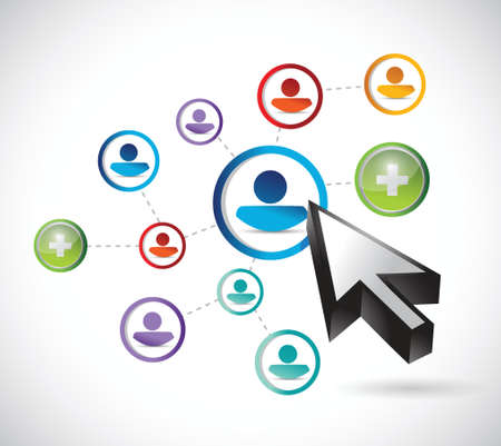 people network diversity media illustration design over a white backgroundのイラスト素材