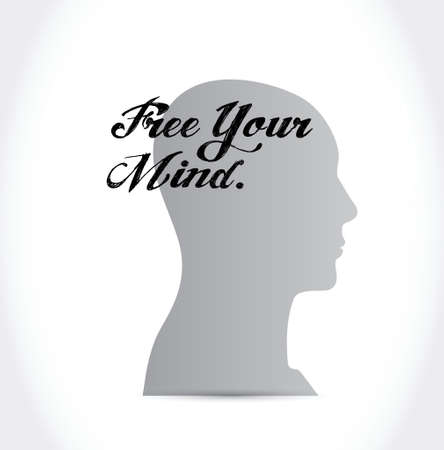 free your mind concept illustration design over a white backgroundのイラスト素材