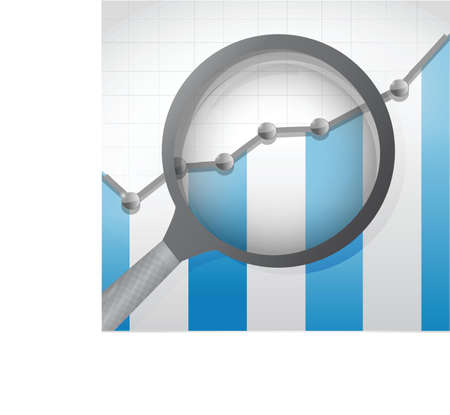 successful business graph under review. illustration design over a white backgroundのイラスト素材