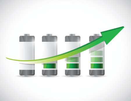 battery chart graph illustration design over a white backgroundのイラスト素材