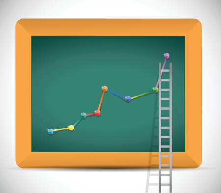 ladder to business profits illustration design over a white backgroundのイラスト素材