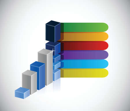 business graph and info graphic color lines illustration design over a white backgroundのイラスト素材