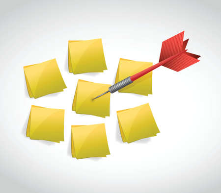 dart and post selection illustration design over a white backgroundのイラスト素材