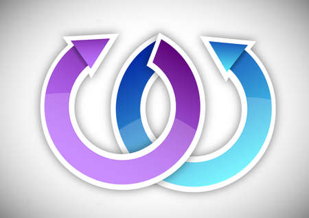 colorful cycles illustration design over a white background