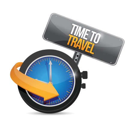 time to travel concept illustration design over a white backgroundのイラスト素材