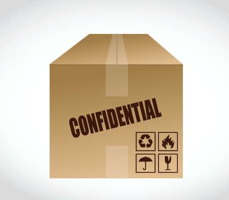 confidential box illustration design over a white backgroundのイラスト素材