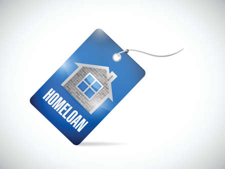 home loan tag illustration design over a white backgroundのイラスト素材