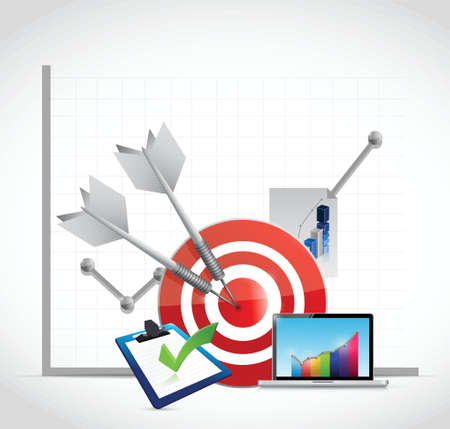 business graph concept illustration design over a white backgroundのイラスト素材