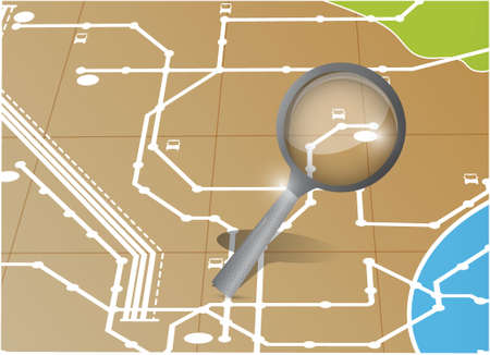map and magnify search illustration design backgroundのイラスト素材