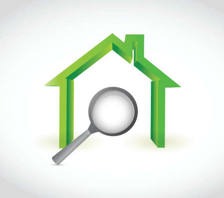 home and magnify illustration design over a white backgroundのイラスト素材