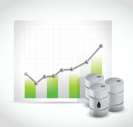 rising oil prices illustration design over a white backgroundのイラスト素材