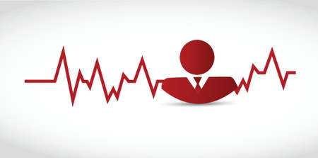 lifeline and avatar illustration design over a white backgroundのイラスト素材