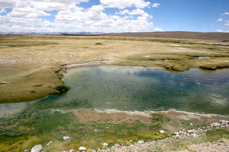 Thermal spring in the volcano. Peru south americaの写真素材