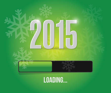 2015 loading year bar illustration design over a green backgroundのイラスト素材