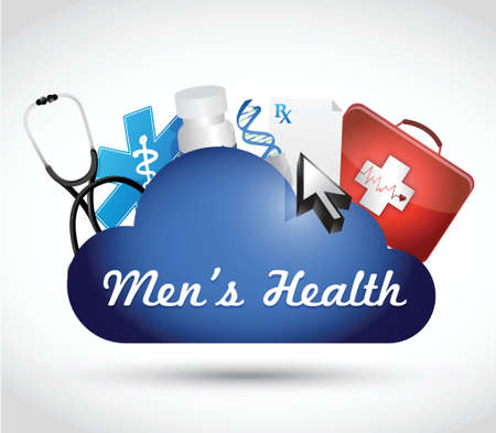 mens health cloud computing illustration design over a white backgroundのイラスト素材