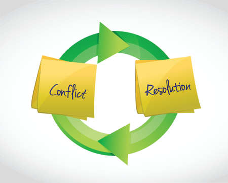 conflict resolution cycle illustration design over a white background illustration design over a white backgroundのイラスト素材